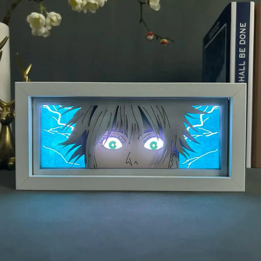 Light Box Jujutsu Kaisen Anime Satoru Gojo Eye Face Lamp For Bedroom Decor